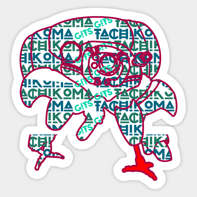 GITS - Lithium Flower - Tachikoma Sticker by MountainFold